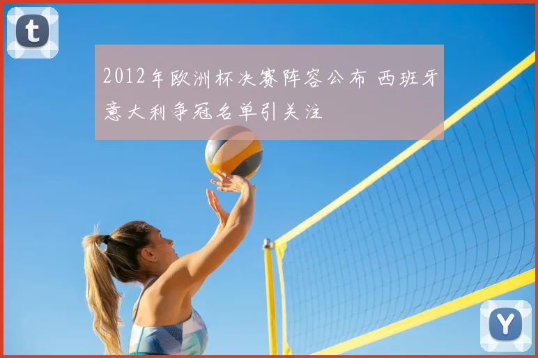 2012年欧洲杯决赛阵容公布 西班牙意大利争冠名单引关注